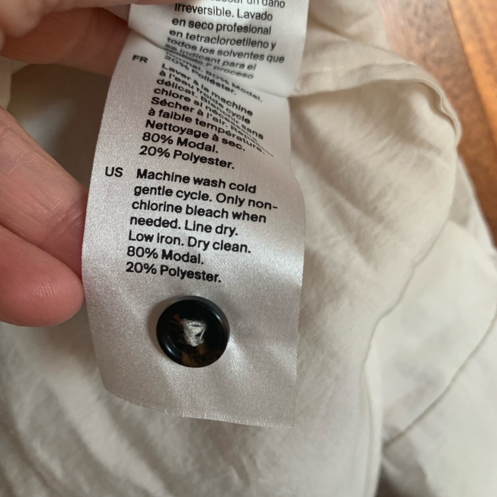 COS Cream Button-Up Shirt - Picture 4 of 9
